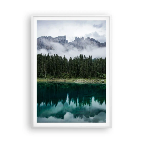 Poster in white frmae - Quiet Please, Let's Not Wake Up Still Waters - 70x100 cm