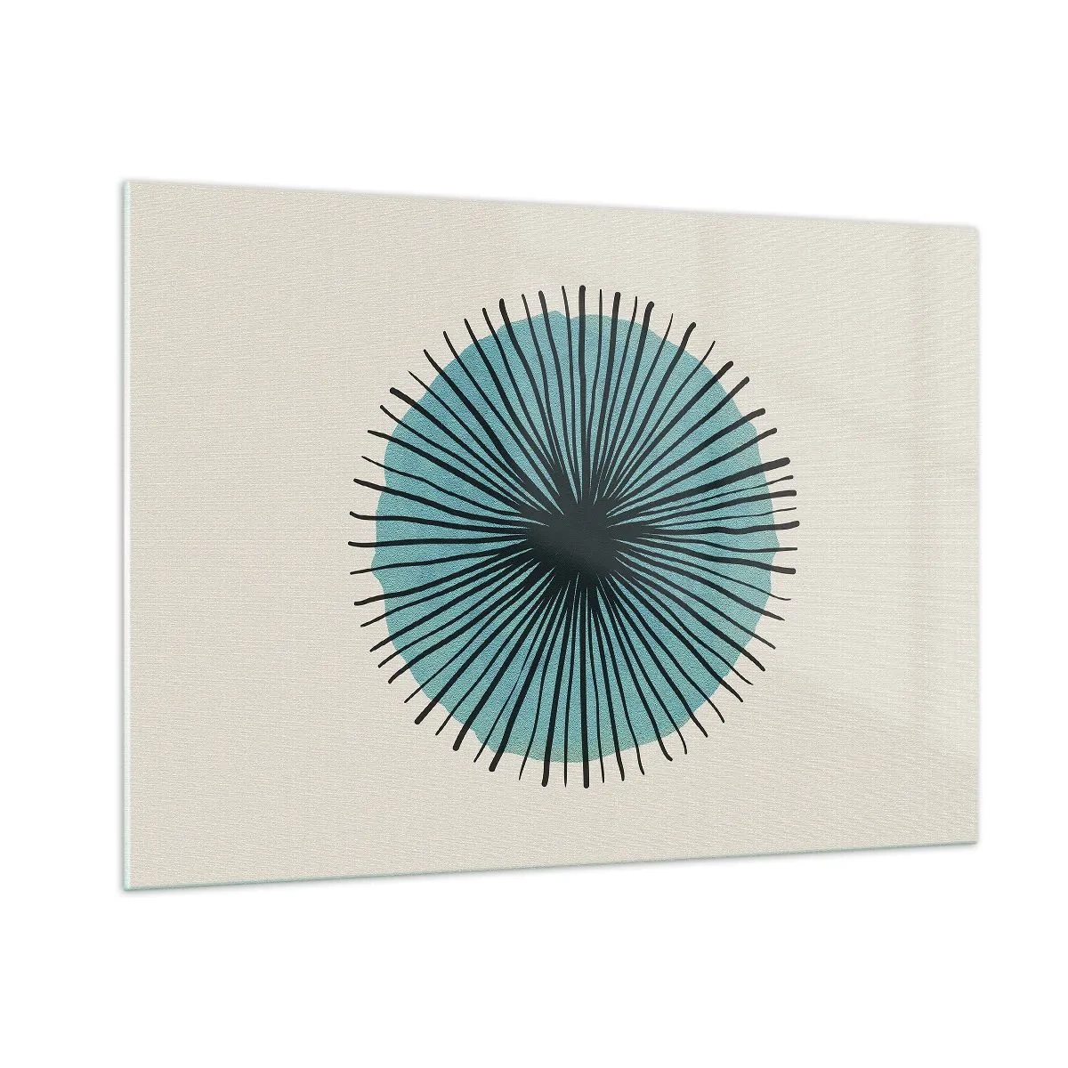 Glass picture - Rays on Blue - 100x70 cm