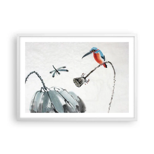 Poster in white frmae - Life of a Meadow - 70x50 cm