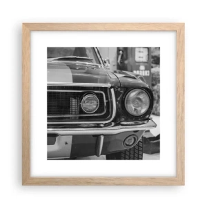 Poster in light oak frame - Rough Ride - 30x30 cm