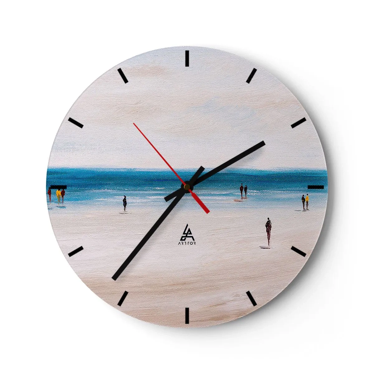 Wall clock - Clock on glass - Natural Need - 40x40 cm