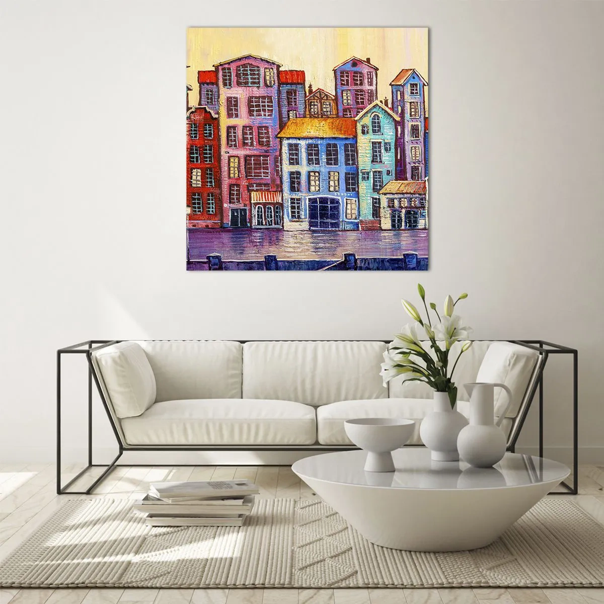Glass picture - City Like From a Fairytale - 70x70 cm