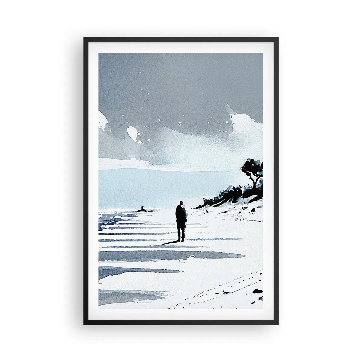 Poster in black frame - All Alone - 61x91 cm