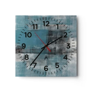 Wall clock - Clock on glass - Water and Air - 40x40 cm