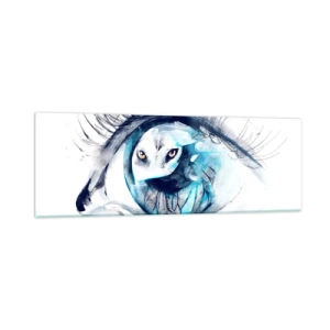 Glass picture - Eye to Eye with Wilderness - 90x30 cm