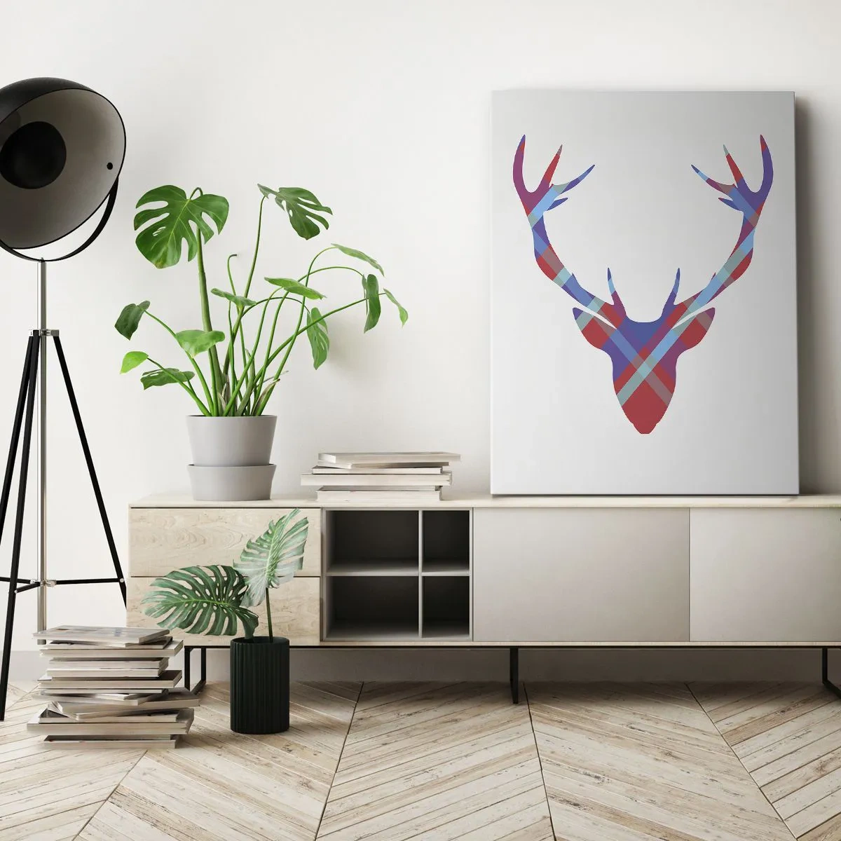Canvas picture - Scottish Deer - 45x80 cm