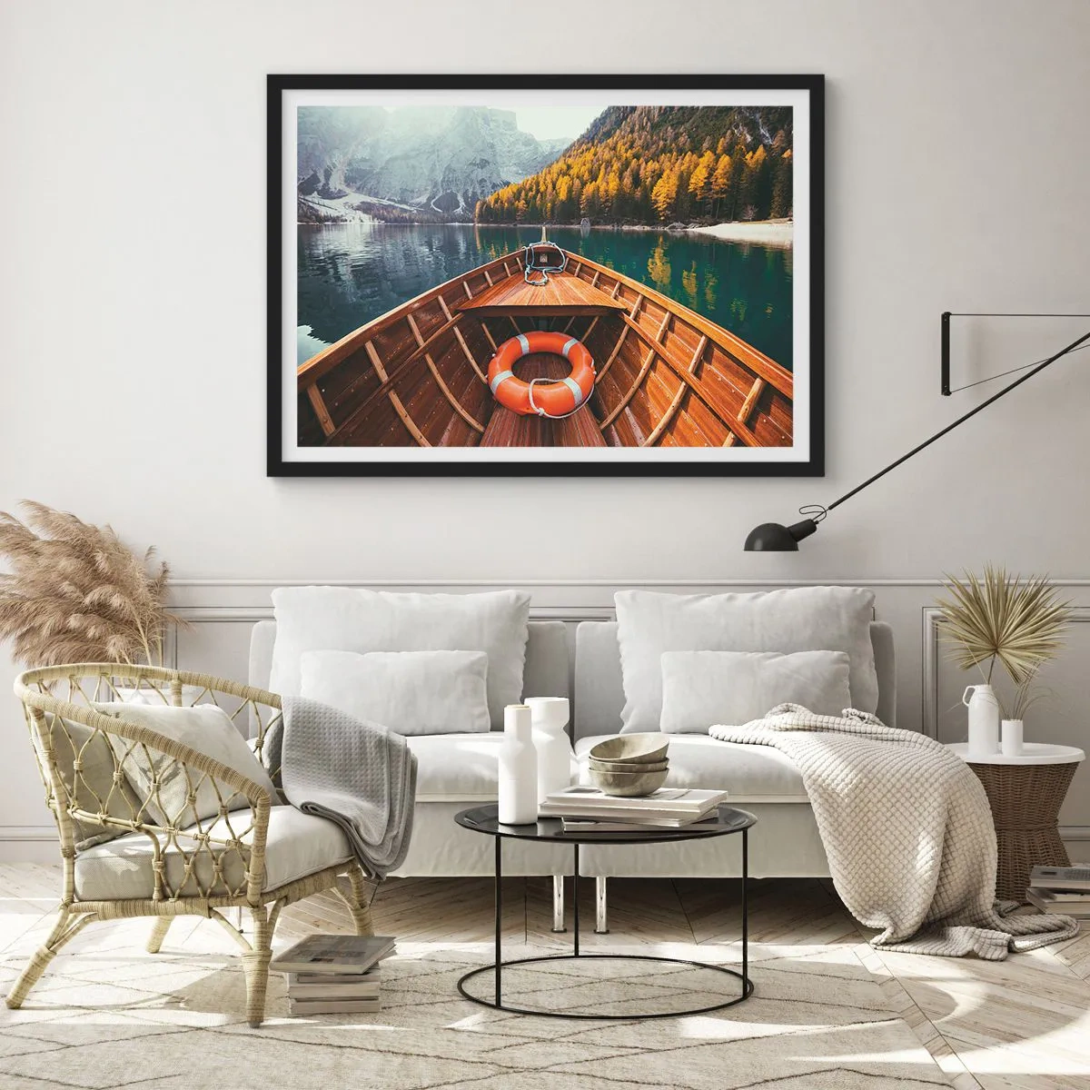 Poster in black frame - Mountain Hike - 50x40 cm