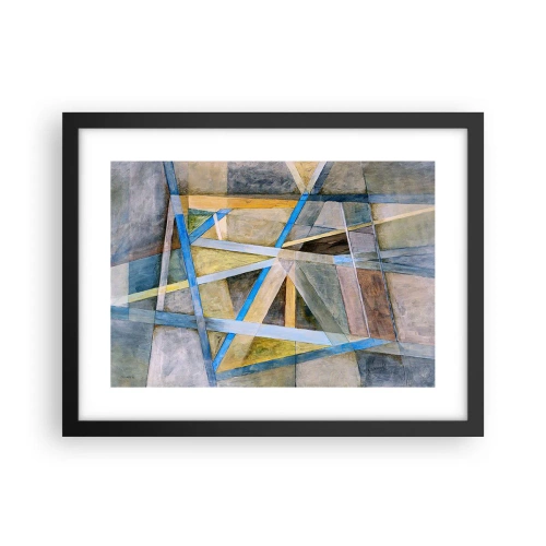 Poster in black frame - Straight Or Slanted? - 40x30 cm