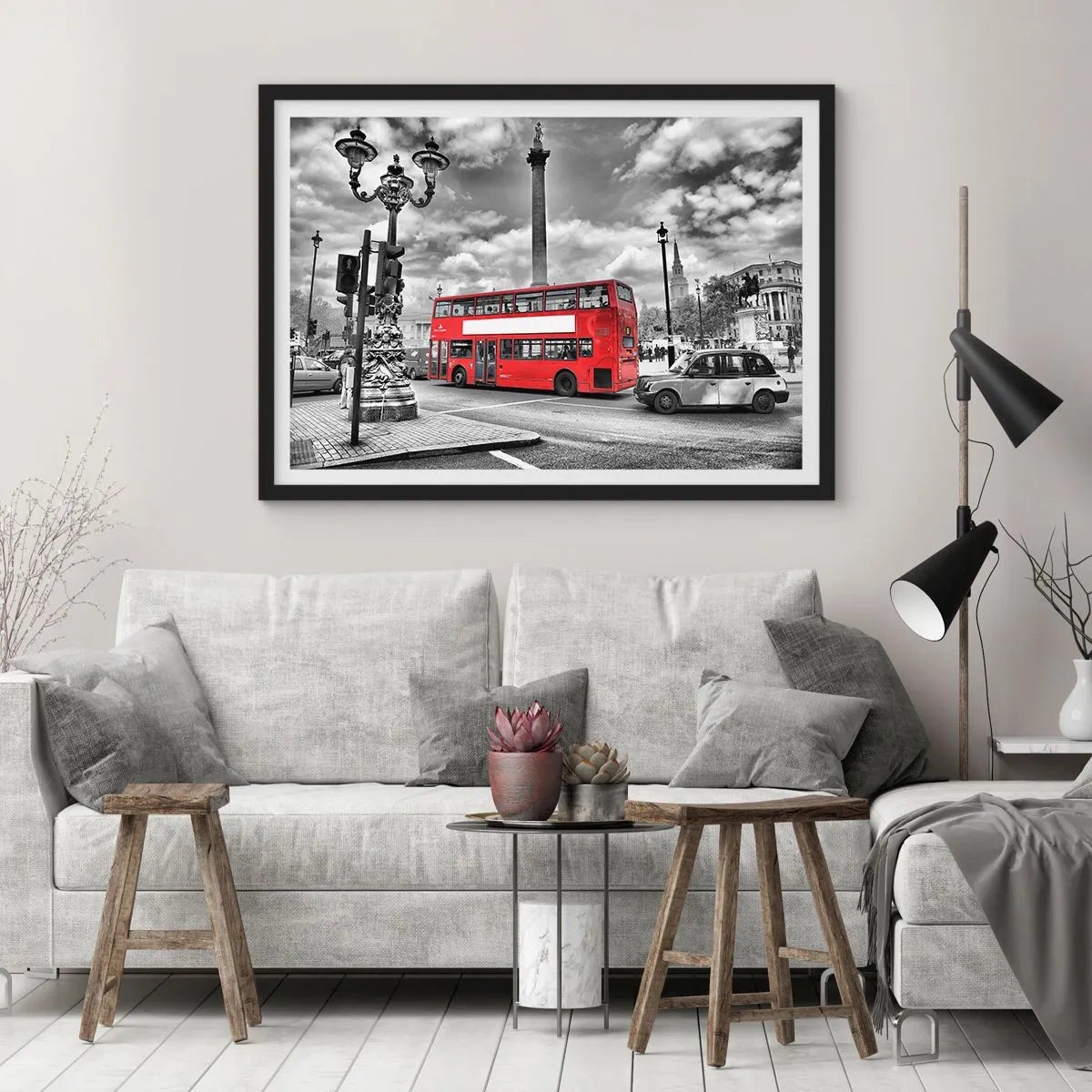 Poster in black frame - Real Bloodstream of a City - 100x70 cm