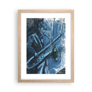 Poster in light oak frame - City Rhapsody - 30x40 cm