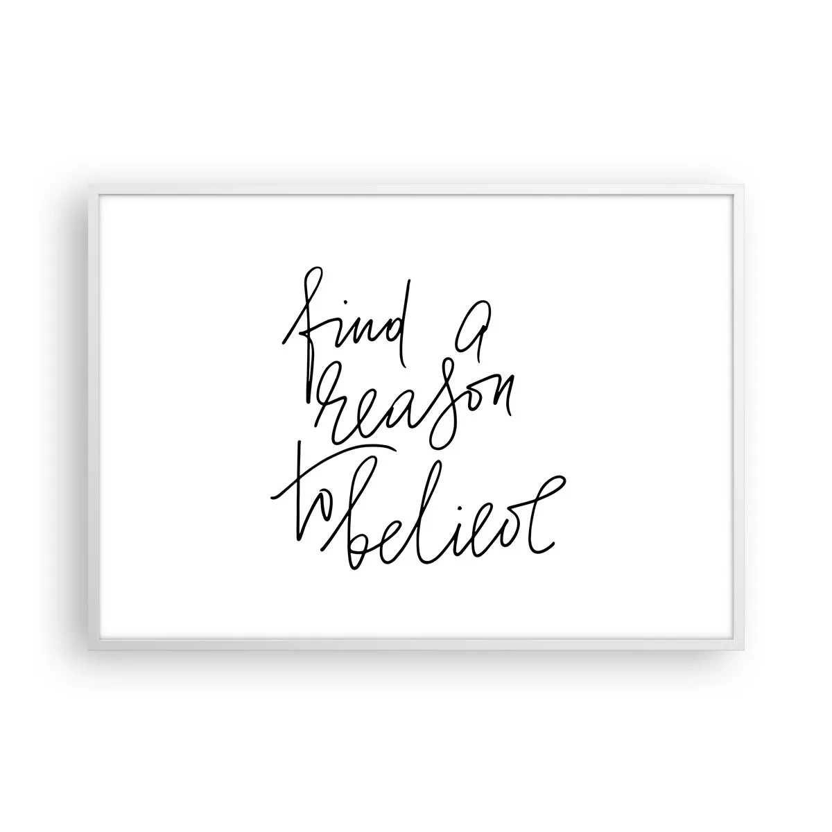 Poster in white frmae - It Is Possible - 100x70 cm