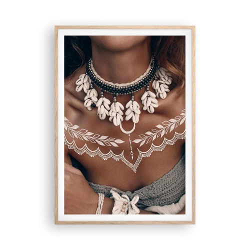 Poster in light oak frame - Talismans, Rituals of Womanhood - 70x100 cm