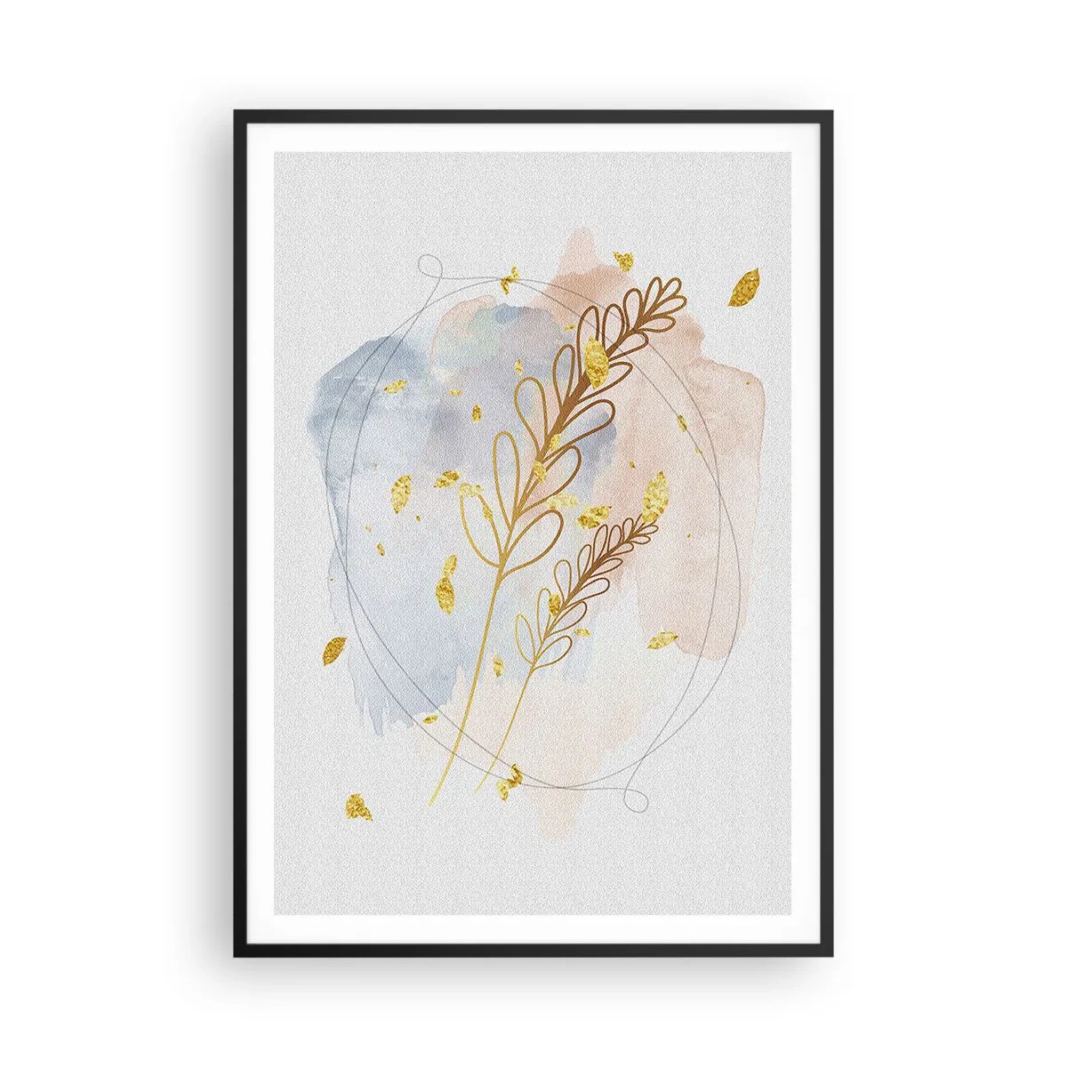Poster in black frame - Golden Blast - 70x100 cm