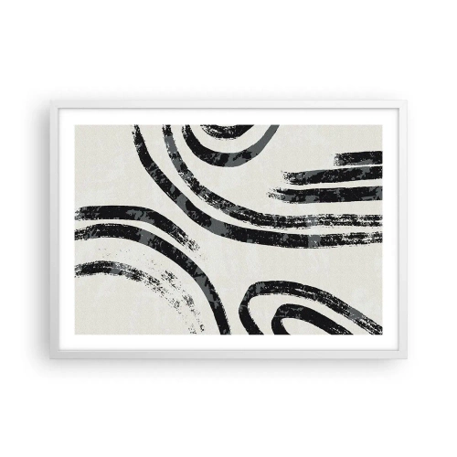 Poster in white frmae - Stopped Half Way - 70x50 cm