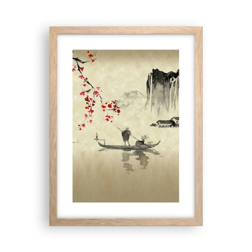 Poster in light oak frame - In Cherry Blossom Country - 30x40 cm