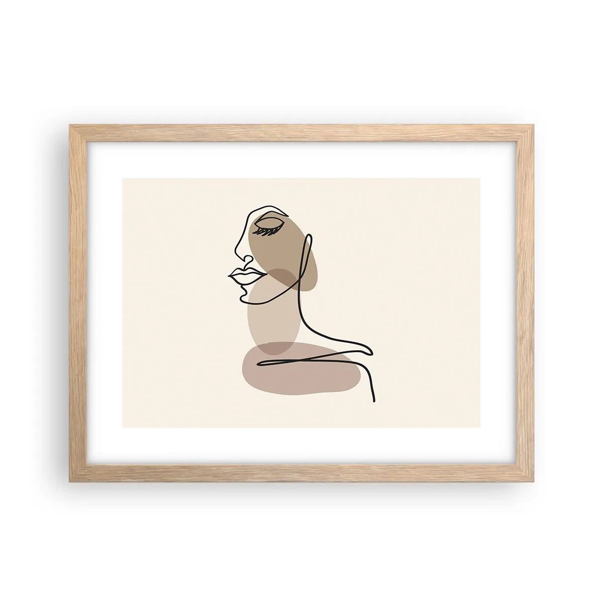 Poster in light oak frame - Certain Line of Beauty - 40x30 cm