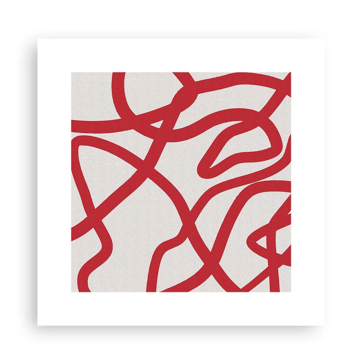 Poster - Red on White - 30x30 cm