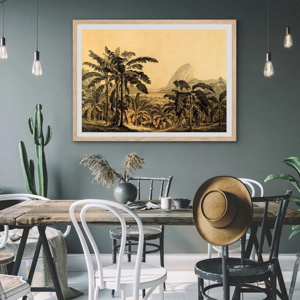 Poster in light oak frame - In Colonial Character - 70x50 cm