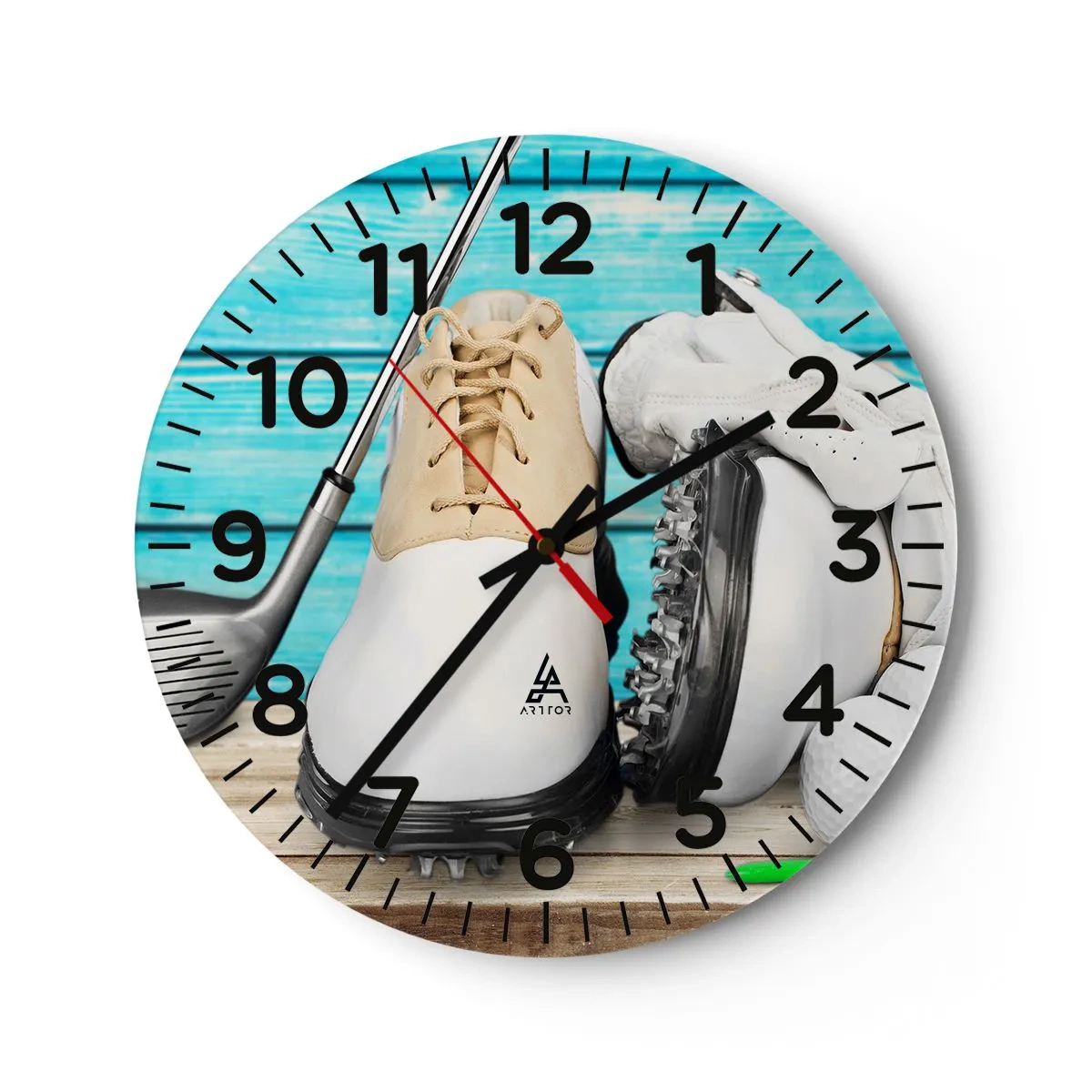 Wall clock - Clock on glass - Everything Is Ready - 40x40 cm