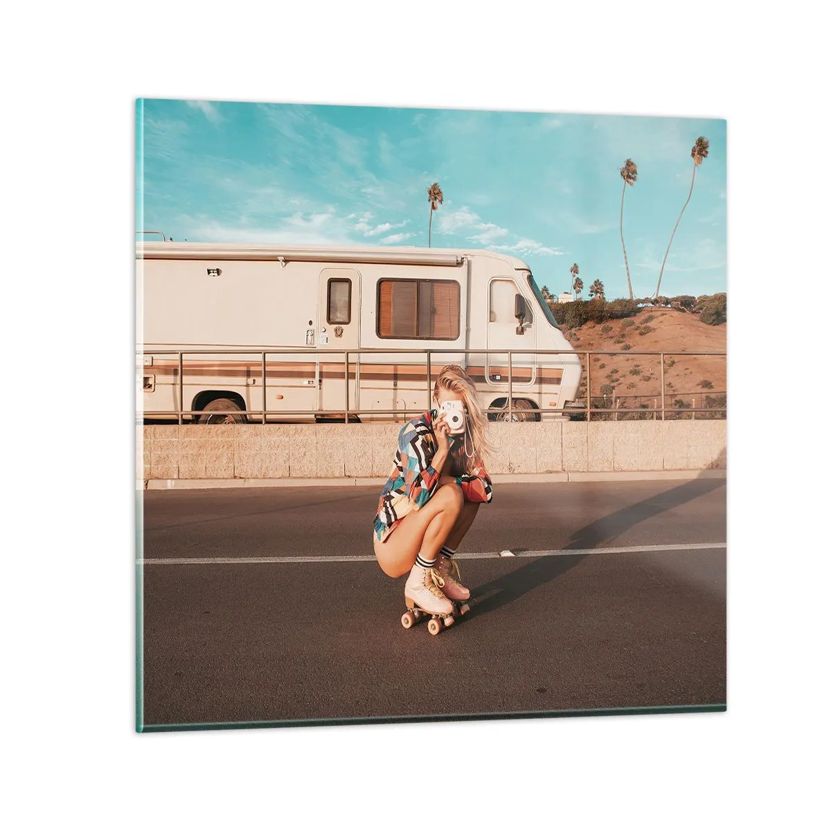 Glass picture - Smile, Please! - 70x70 cm