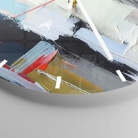 Clock face with lines