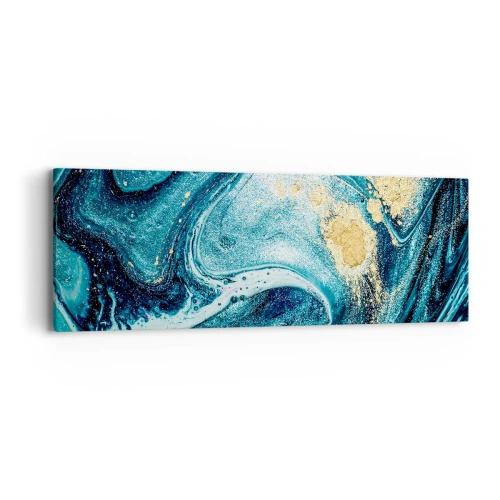 Canvas picture - Blue Whirl - 90x30 cm