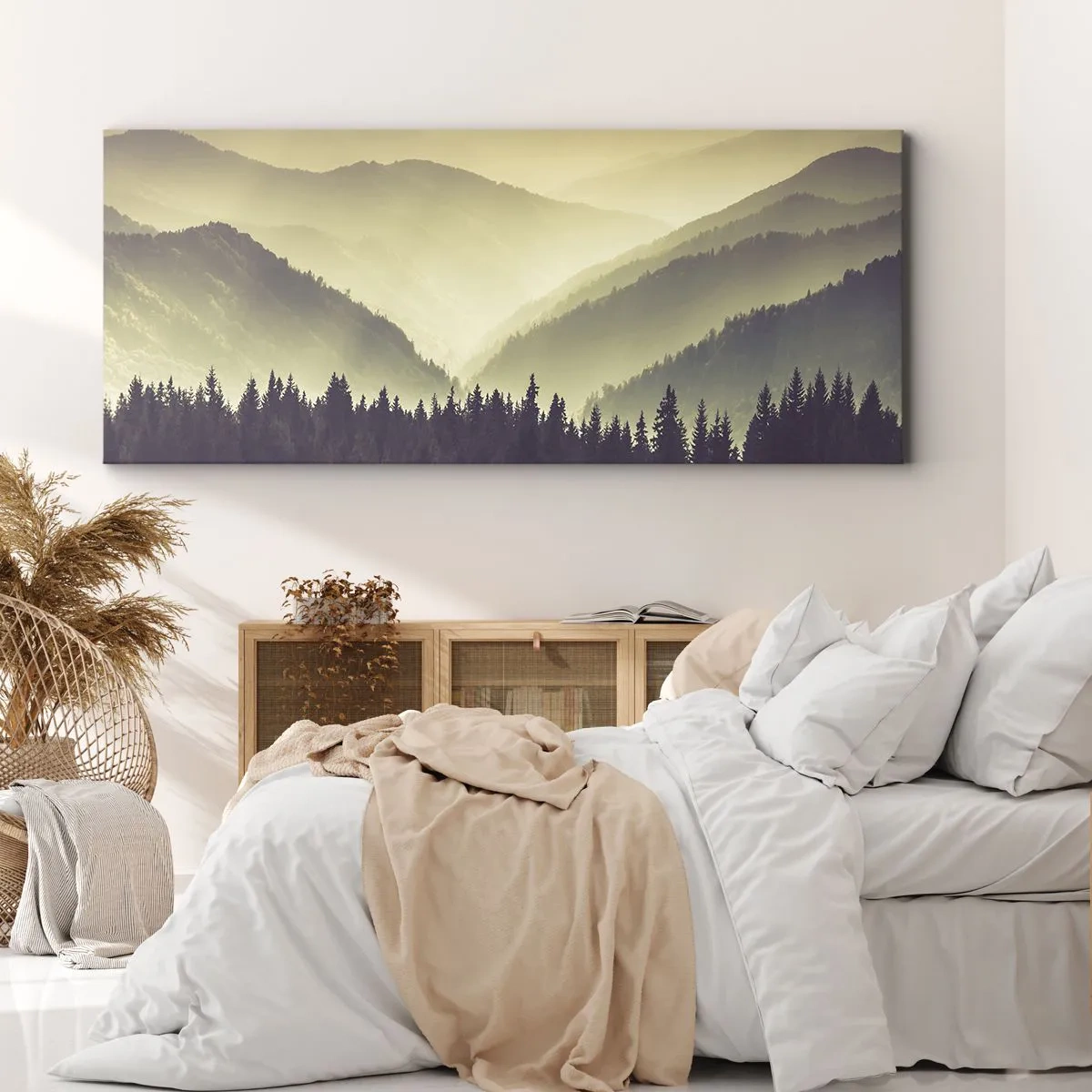 Canvas picture - In a Faraway Land, Past the Mountains - 140x50 cm