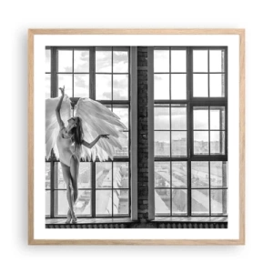 Poster in light oak frame - City of Angels? - 60x60 cm
