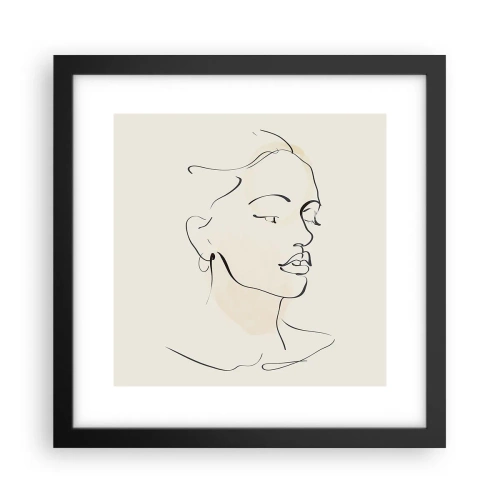 Poster in black frame - With a Decisive Line - 30x30 cm