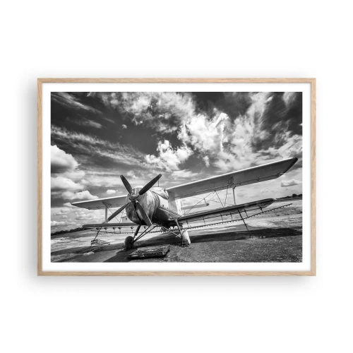 Poster in light oak frame - I Can't Wait! - 100x70 cm