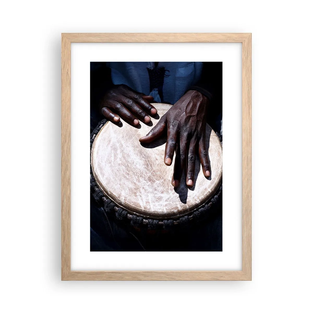 Poster in light oak frame - Live at Your Own Rhythm - 30x40 cm