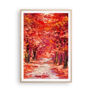 Poster in light oak frame - Autumnal Impression - 70x100 cm