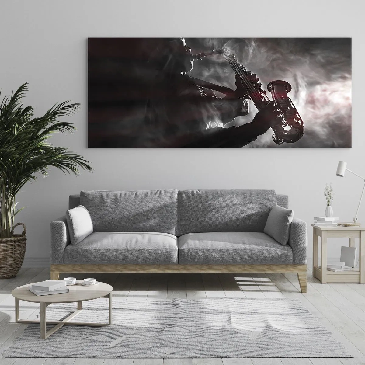 Glass picture - Lost in the Fog of Jazz - 140x50 cm