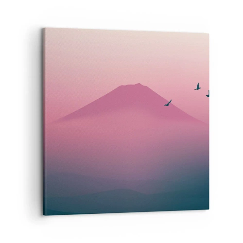 Canvas picture - Wanderers above Clouds - 60x60 cm