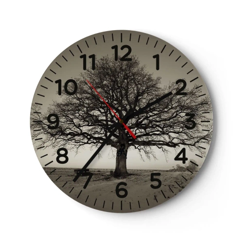 Wall clock - Clock on glass - From Here to Eternity - 30x30 cm