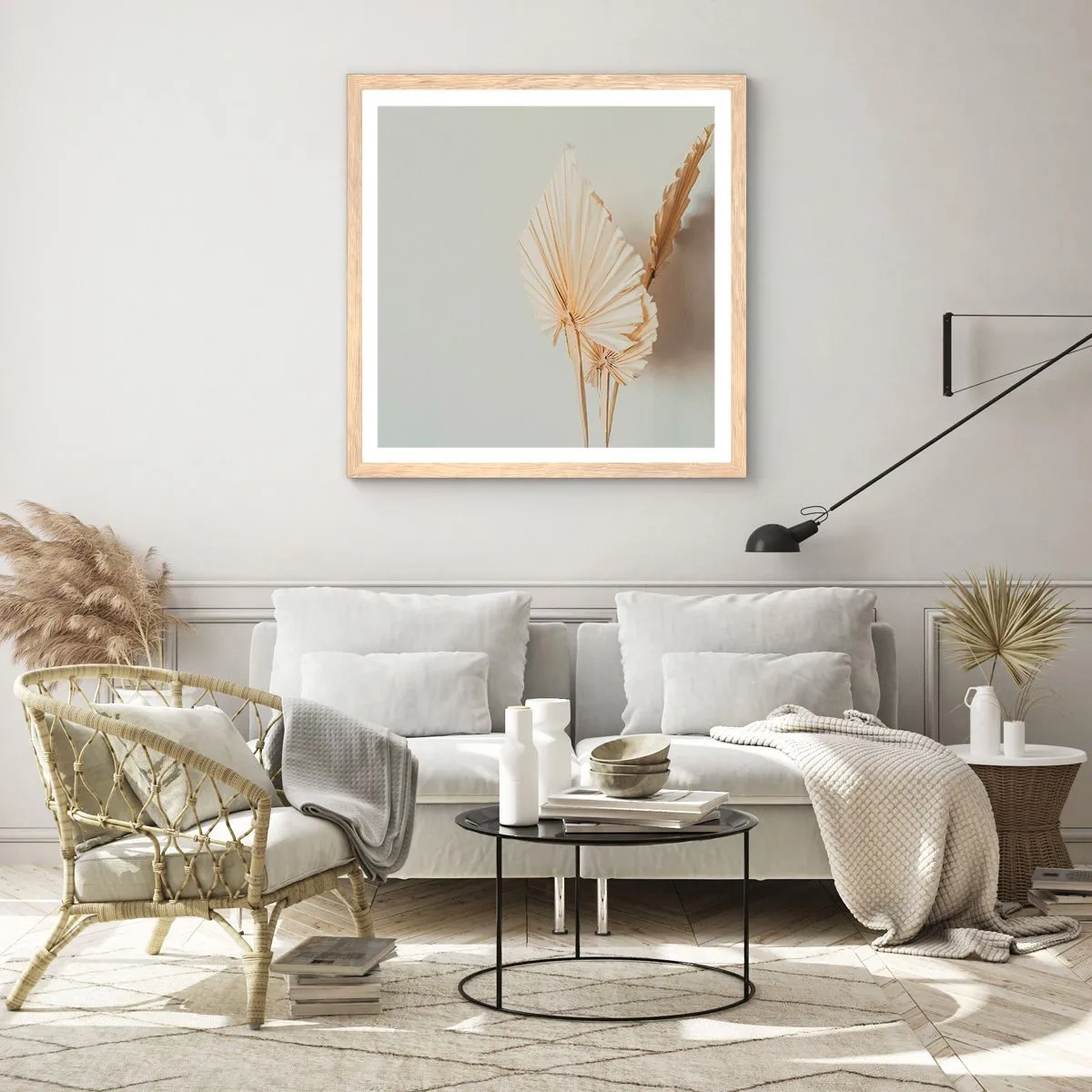 Poster in light oak frame - When It Needs Calming Down - 50x50 cm