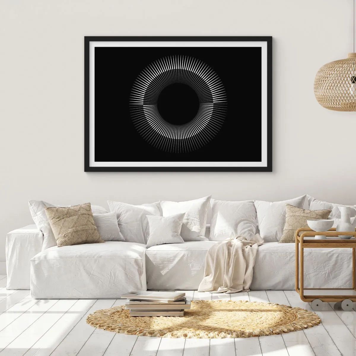 Poster in black frame - Black Sun - 91x61 cm