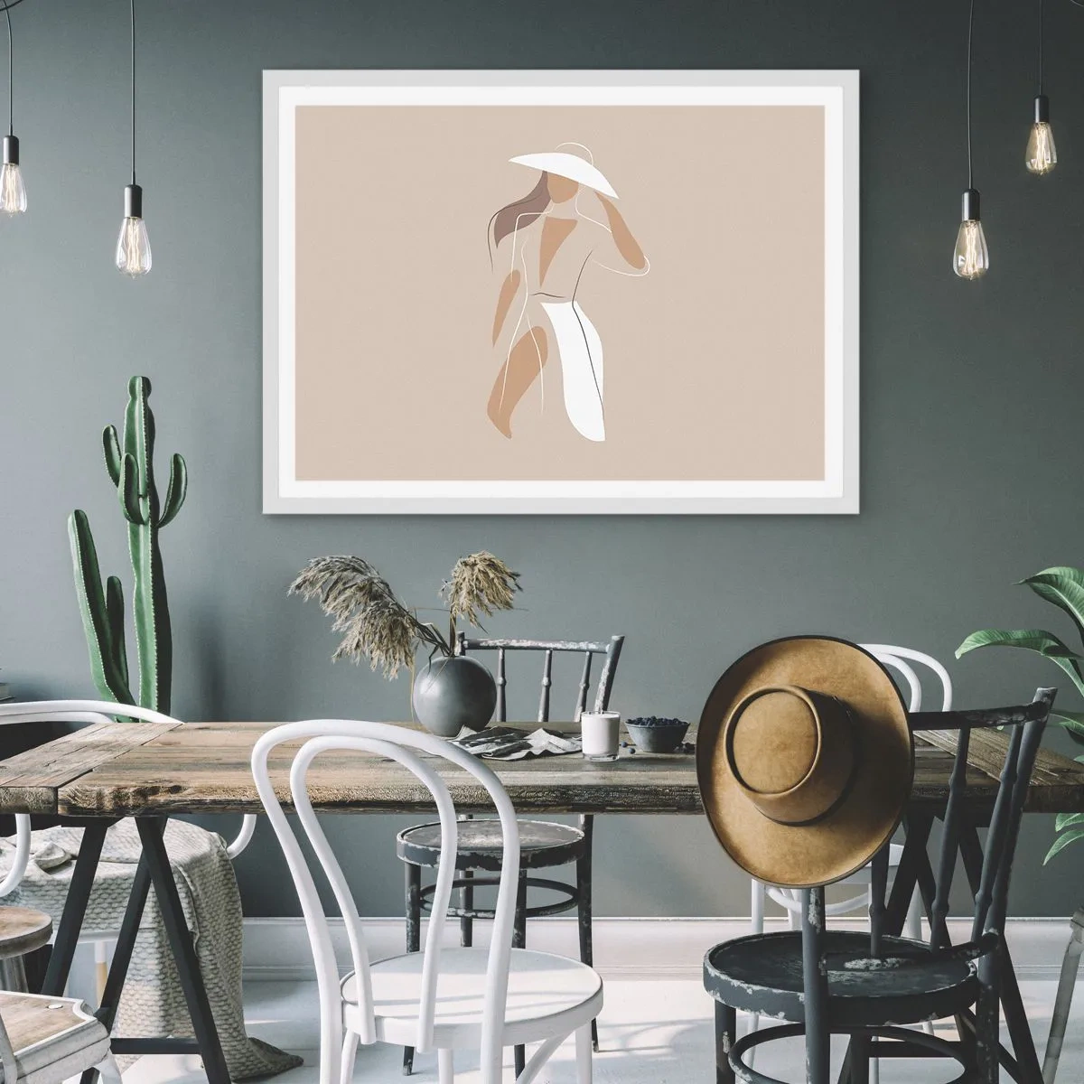 Poster in white frmae - Fashion Is Fun - 50x40 cm