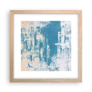 Poster in light oak frame - Through an Icicle - 30x30 cm