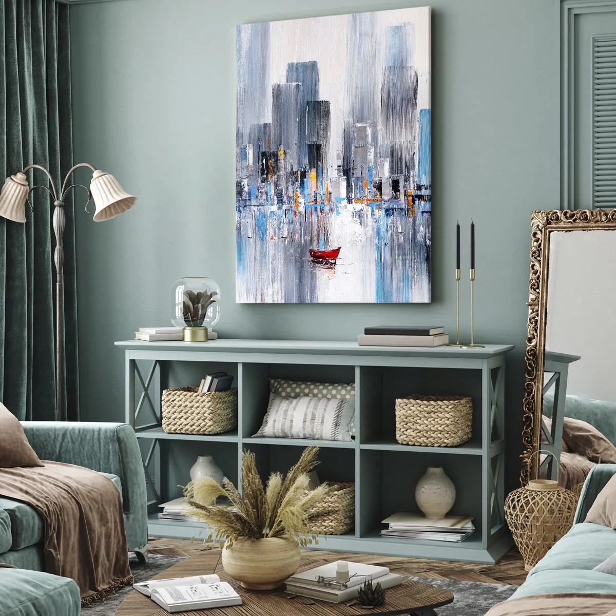Canvas picture - Metropolis by the Bay - 55x100 cm