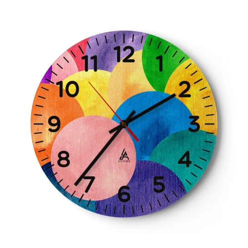 Wall clock - Clock on glass - Primordial Fullness of Life - 40x40 cm