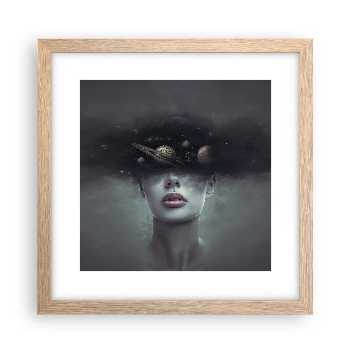 Poster in light oak frame - And Planets are Revolving… - 30x30 cm
