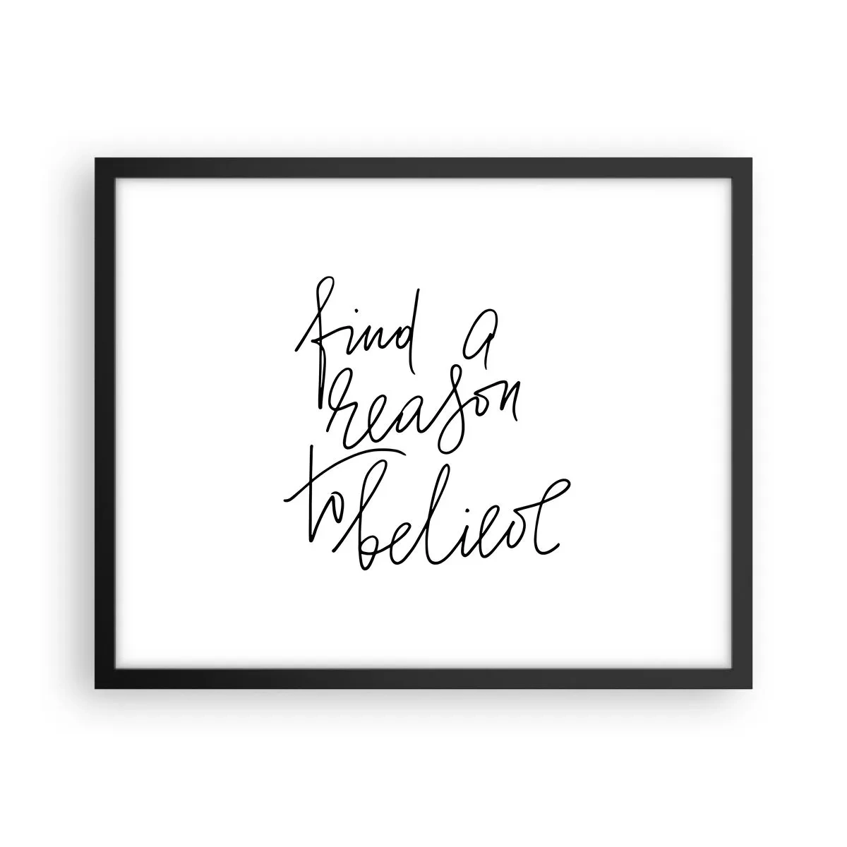 Poster in black frame - It Is Possible - 50x40 cm