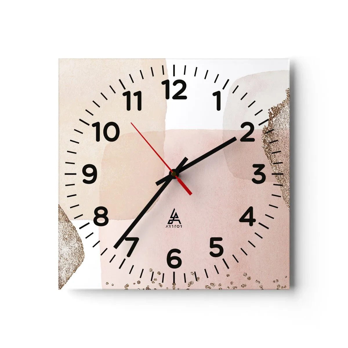 Wall clock - Clock on glass - Look through Colour - 40x40 cm