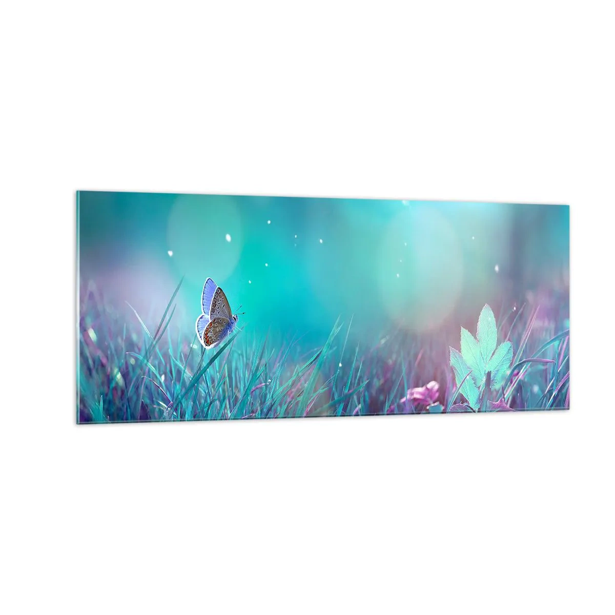 Glass picture - Secret Life of a Meadow - 100x40 cm
