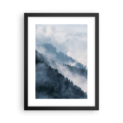 Poster in black frame - Mysticism of the Mountains - 30x40 cm