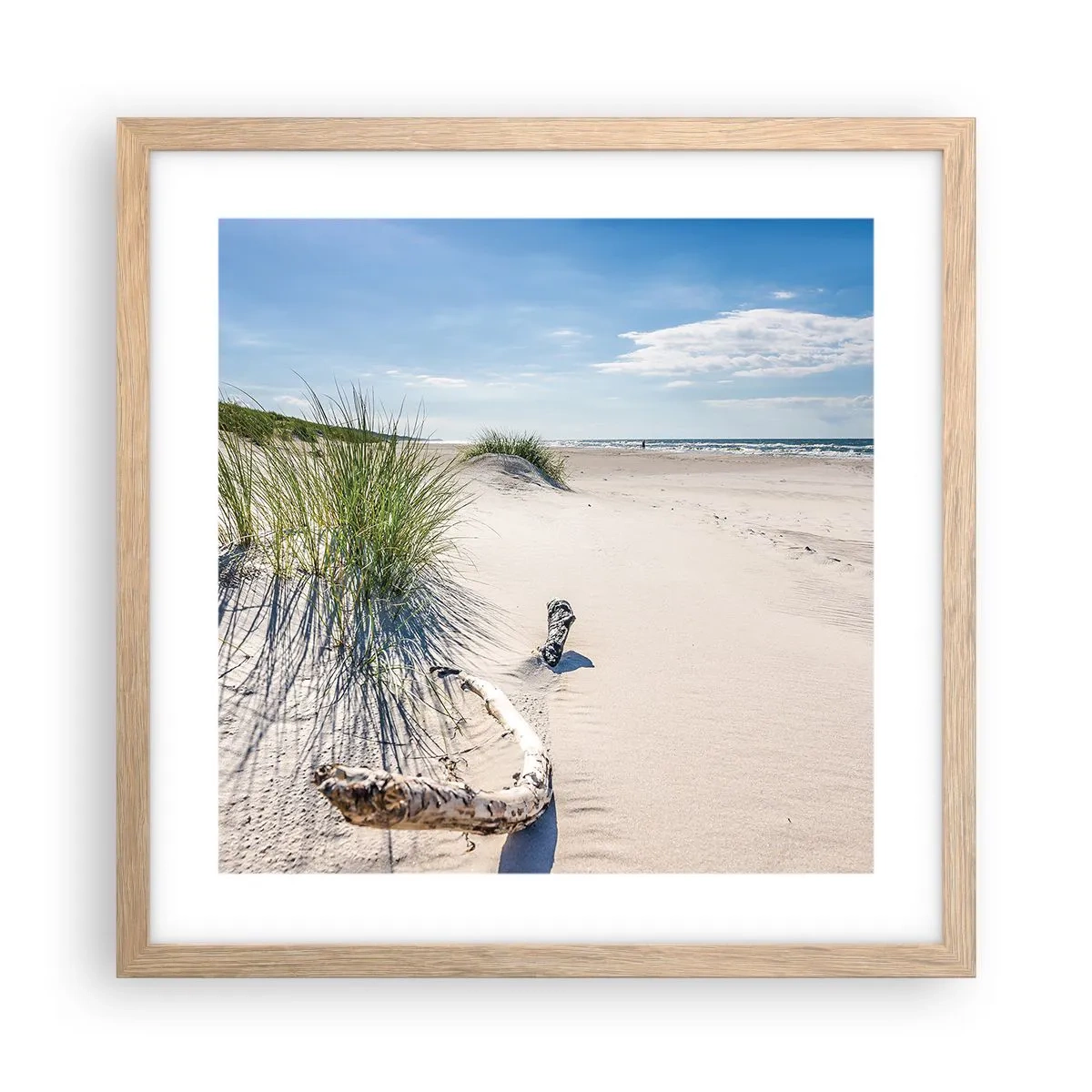 Poster in light oak frame - The Most Beautiful? Baltic One - 40x40 cm