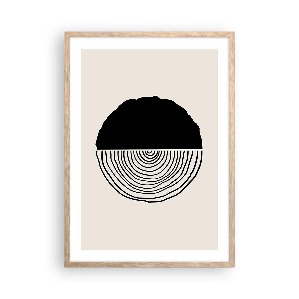 Poster in light oak frame - Half-half - 50x70 cm