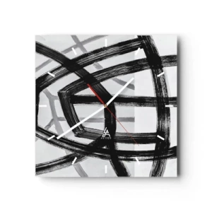 Wall clock - Clock on glass - Building Depth - 40x40 cm