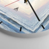 Clock face with lines